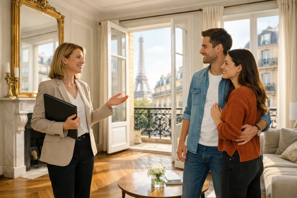 Apartment tour with Eiffel Tower view